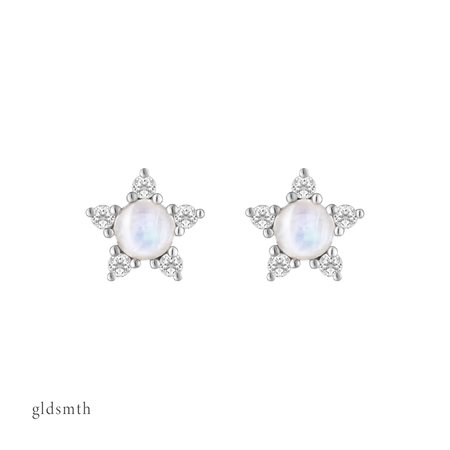 14k White Gold Estelle Studs