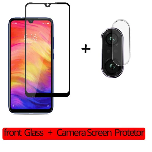 2-in-1 Camera Glass Redmi Note 7 Tempered Glass Screen Protector Xiaomi Redmi Note 7 Glass Film redmi note 7 screen protector