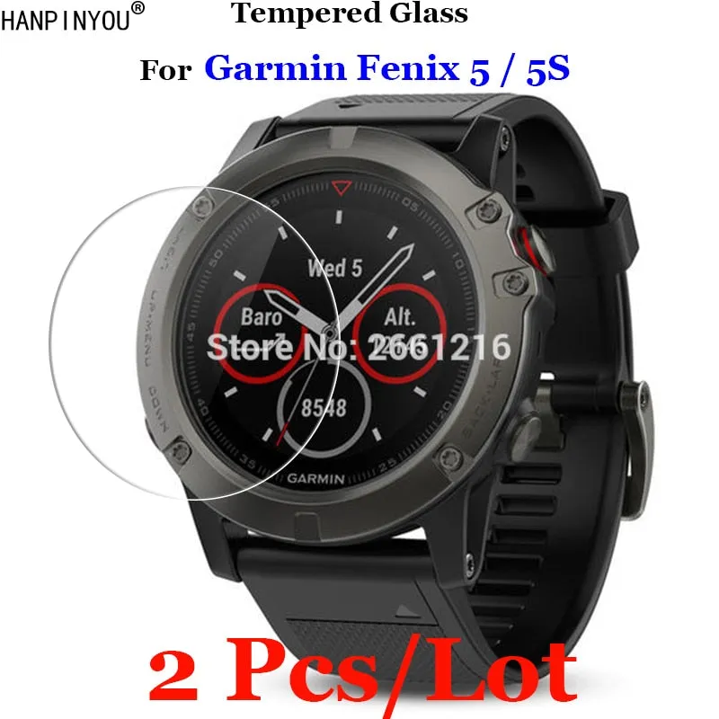 2 Pcs/Lot For Garmin Fenix 5 / 5s Tempered Glass 9H 2.5D Premium Screen Protector Film For Garmin Fenix5 / Fenix5s Smart Watch