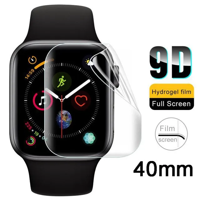 2Pcs Soft Hydrogel Full Screen Protector Film For Apple Watch 38mm 42mm 40mm 44mm Tempered Film For iwatch 4/3/2/1 Not Glass