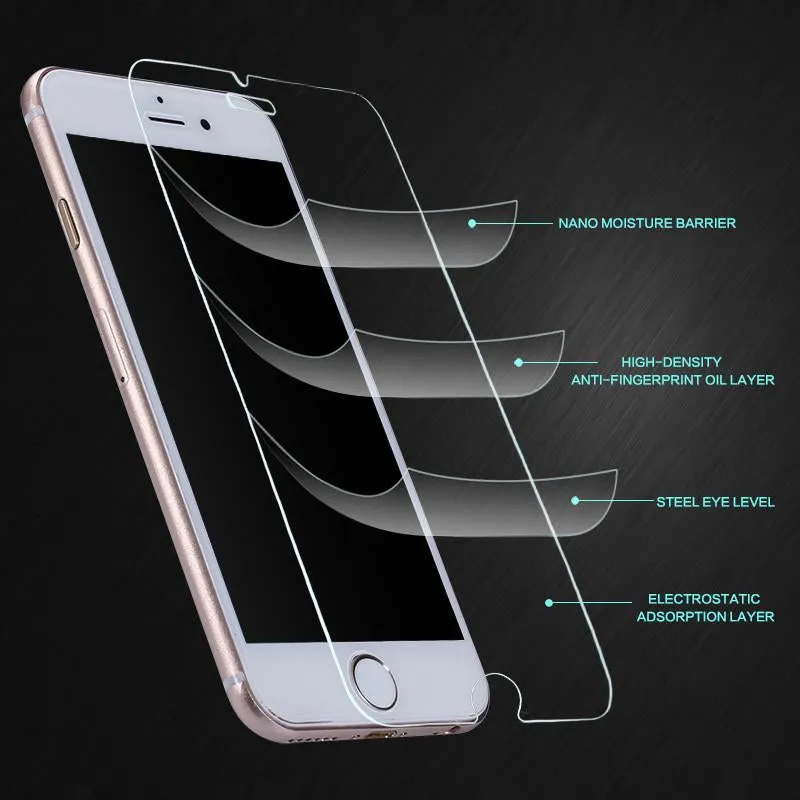 3-Pack Tempered Glass Screen Protector For iPhone 7 6 6S Plus / 5 5S SE 5C / 4 4S