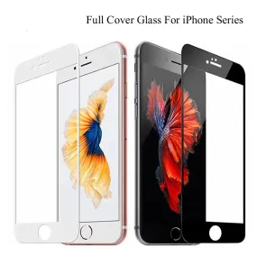 9H Full Coverage Cover Tempered Glass For iPhone 6 6s Plus, iPhone 7 8 Plus X XS 5 5s 5c SE