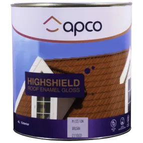 Apco Highshield Roof Paint Gloss Enamel Mission Brown 4L