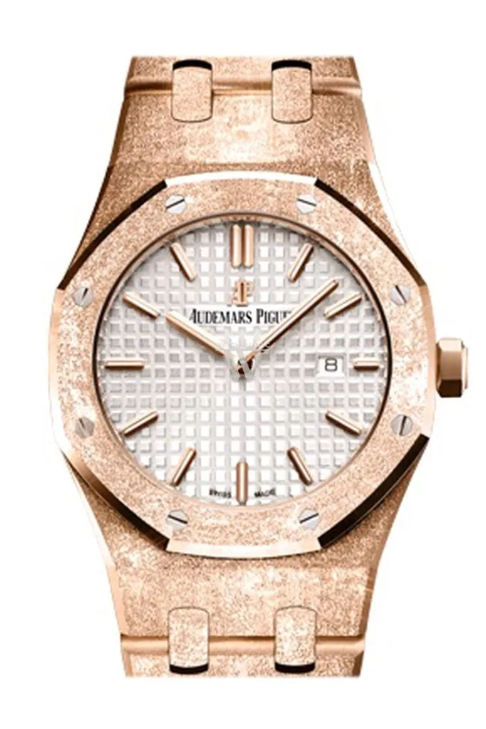 Audemars Piguet Royal Oak 33mm Silver-toned Dial 18K Pink Gold Ladies 67653OR.GG.1263OR.01