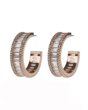 Baguette Hoop Earrings