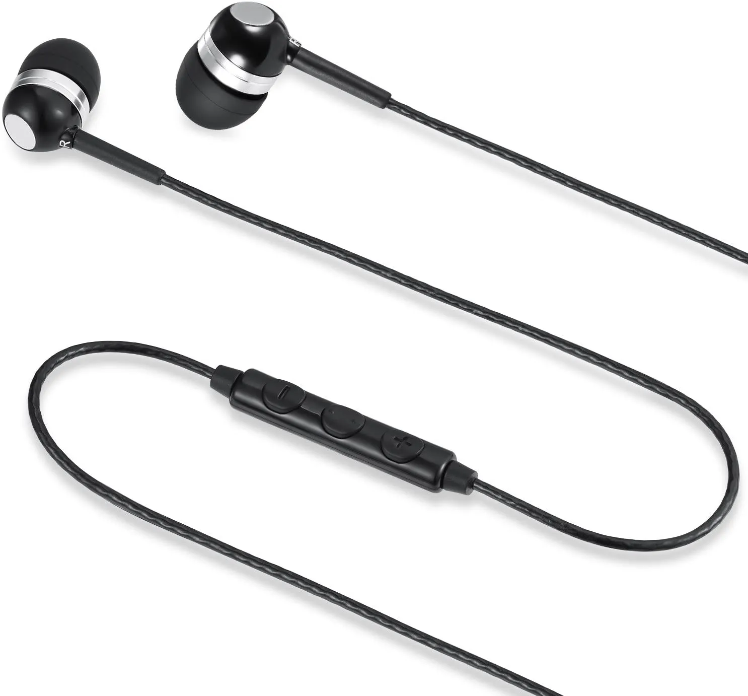 Betron RK300 Earphone with Volume Control and Mic, Noise Isolating and Powerful Bass, Compatible with iPhone, iPad, MP3 Players, and Android Devices