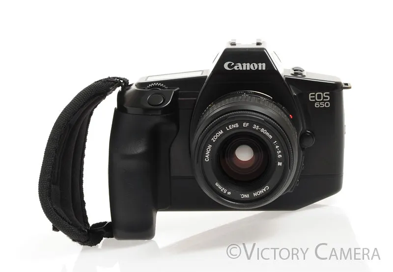 Canon EOS 650 Autofocus 35mm FILM Camera w/ Canon 35-80mm Zoom Lens