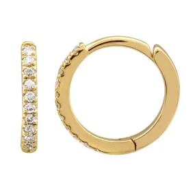 Diamond Huggie Hoop