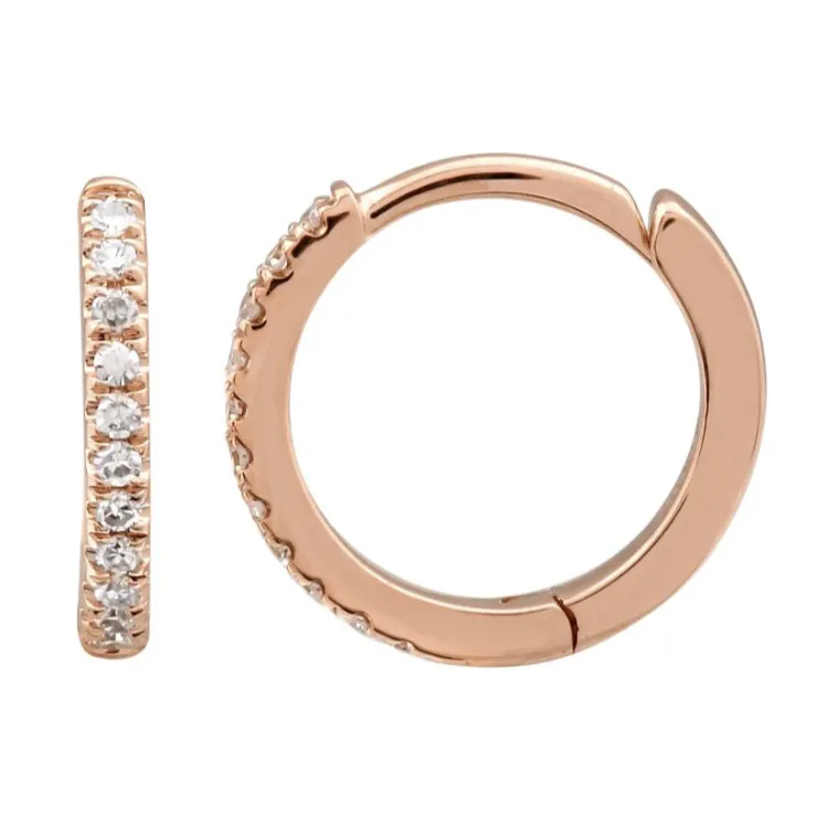 Diamond Huggie Hoop