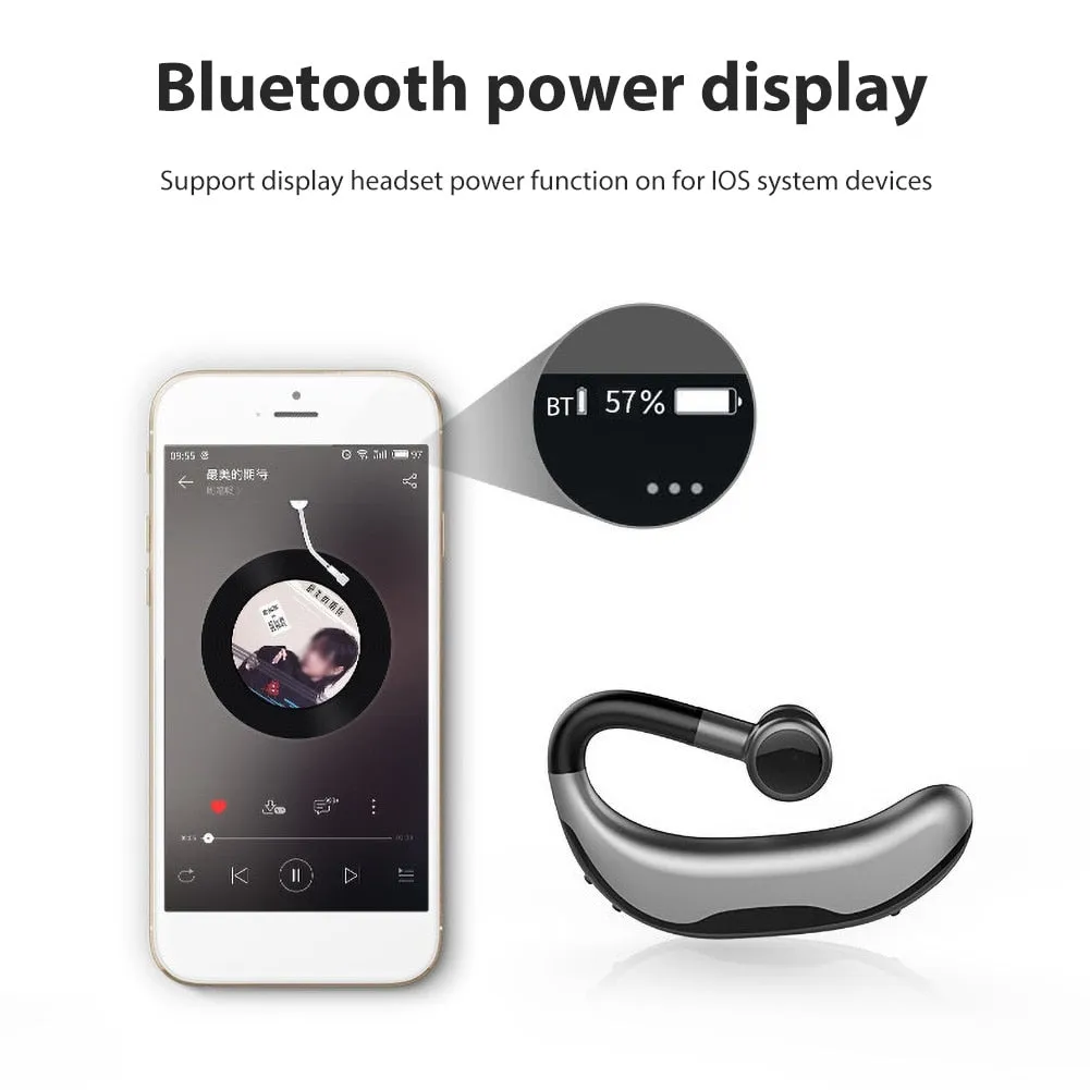 F600 Wireless Hands-Free Earphone (Earhook Design, Unisex Headset, Smart Dual Connect)