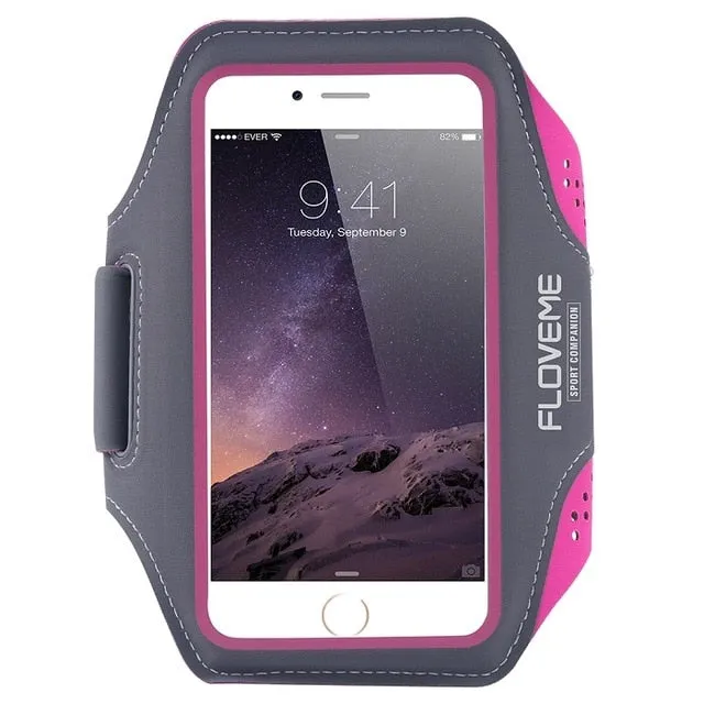 FLOVEME Waterproof Sport Arm Band For iPhone 6 6s 7 8 Plus Armband 5.5 Inch Universal Cover For Running GYM Mobile Phone Capinha