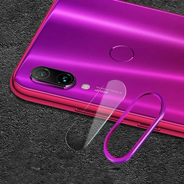 For Xiaomi Mi9 Mi 9 SE Redmi Note 7/Pro Back Camera Aluminum Ring Case Protector Rear Lens Metal Circle with 1pc Soft Lens Glass