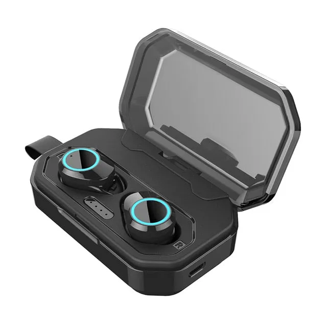 G02 TWS 5.0 Bluetooth 9D Stereo Earphone Wireless Earphones IPX7 Waterproof Earphones 3300mAh LED Smart Power Bank Phone Holder