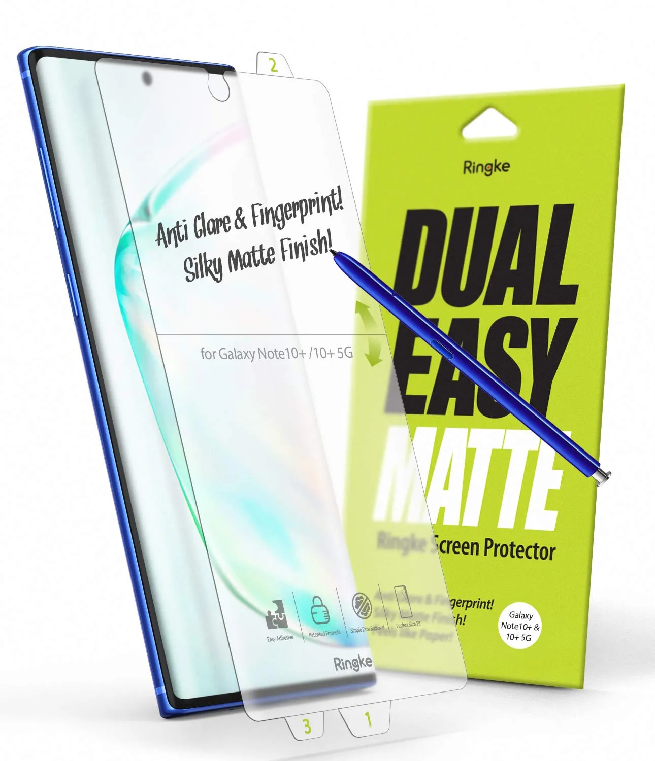 Galaxy Note 10 /10  5G Screen Protector Film | Dual Easy Matte - 2 Pack