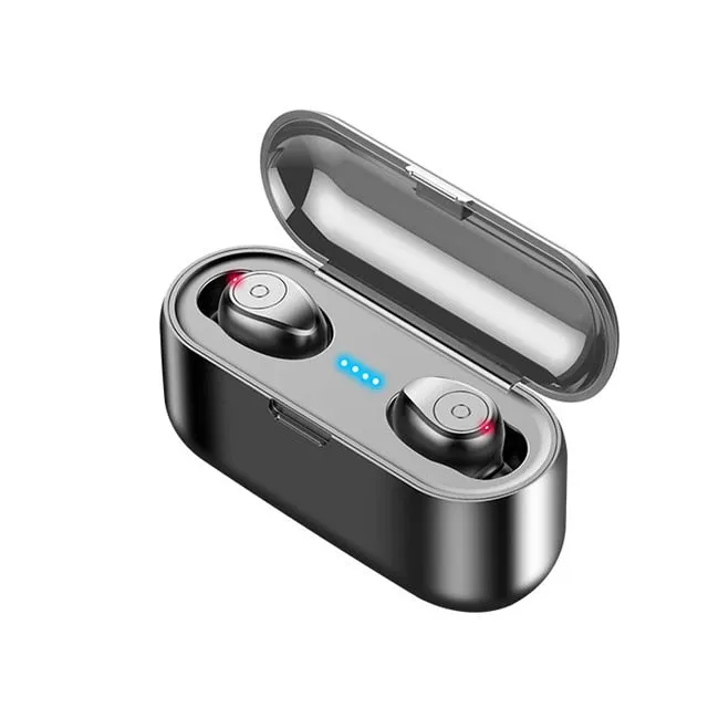 H&A Bluetooth V5.0 Earphone Wireless Earphones Stereo Sport Wireless Headphones Earbuds headset 2000 mAh Power For iPhone Xiaomi