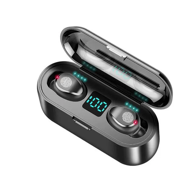 H&A Bluetooth V5.0 Earphone Wireless Earphones Stereo Sport Wireless Headphones Earbuds headset 2000 mAh Power For iPhone Xiaomi