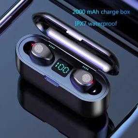 HATOSTEPED Bluetooth Earphones 5.0 TWS Mini Wireless Headset Power Display Earphone with charging box Sports Earbuds Gaming