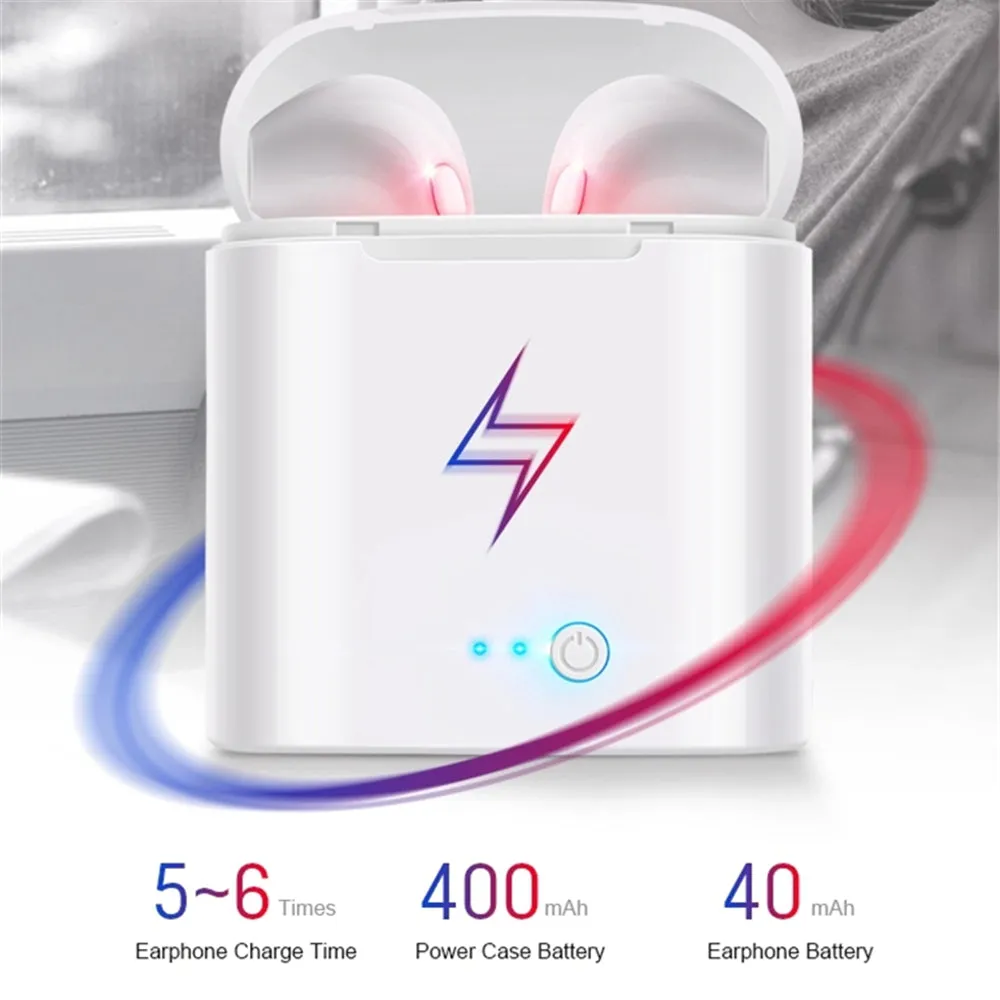 i7s TWS Wireless Earbuds with Charger Box