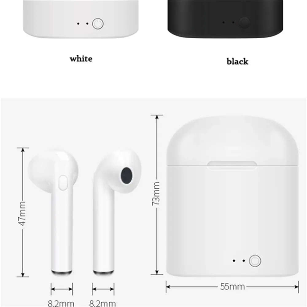 i7s TWS Wireless Earbuds with Charger Box