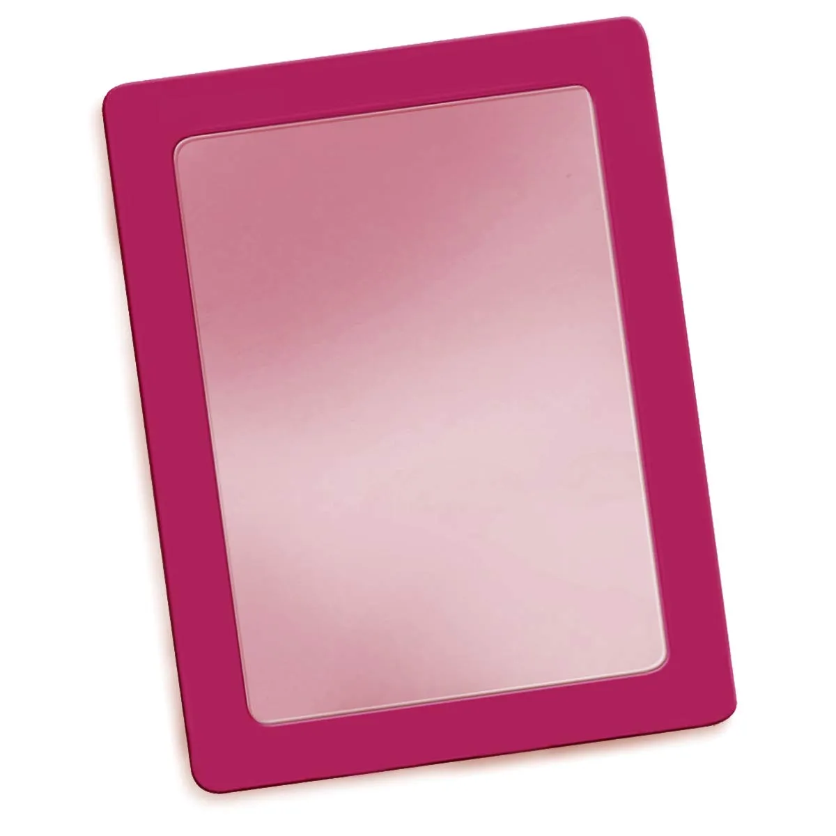 Kicko Pink Magnetic Mirror - 5x7 Inch - 1 Piece - for School Locker, Refrigerator, Home