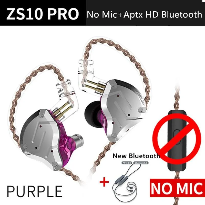 KZ ZS10 Pro Aptx HD Cable In Ear Hybrid 4BA 1DD Hifi Bass Earphones