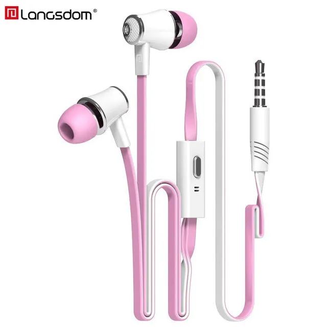 Langsdom Mijiaer JM21 In ear Earphones For Phone iPhone Huawei Xiaomi Headsets Wired Earphone Earbuds Earpiece fone de ouvido