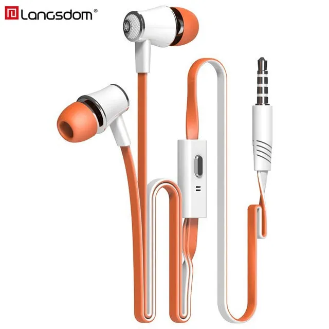 Langsdom Mijiaer JM21 In ear Earphones For Phone iPhone Huawei Xiaomi Headsets Wired Earphone Earbuds Earpiece fone de ouvido