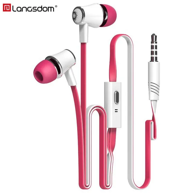 Langsdom Mijiaer JM21 In ear Earphones For Phone iPhone Huawei Xiaomi Headsets Wired Earphone Earbuds Earpiece fone de ouvido