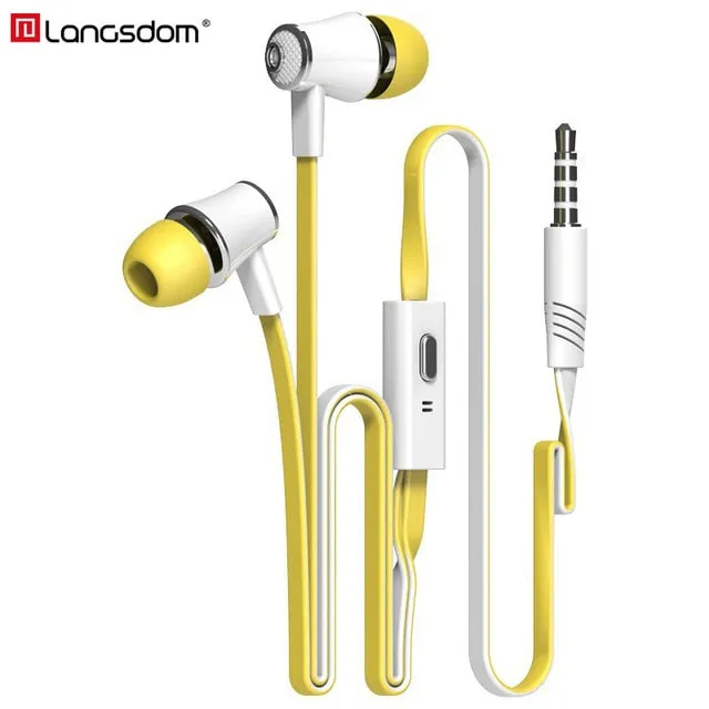 Langsdom Mijiaer JM21 In ear Earphones For Phone iPhone Huawei Xiaomi Headsets Wired Earphone Earbuds Earpiece fone de ouvido