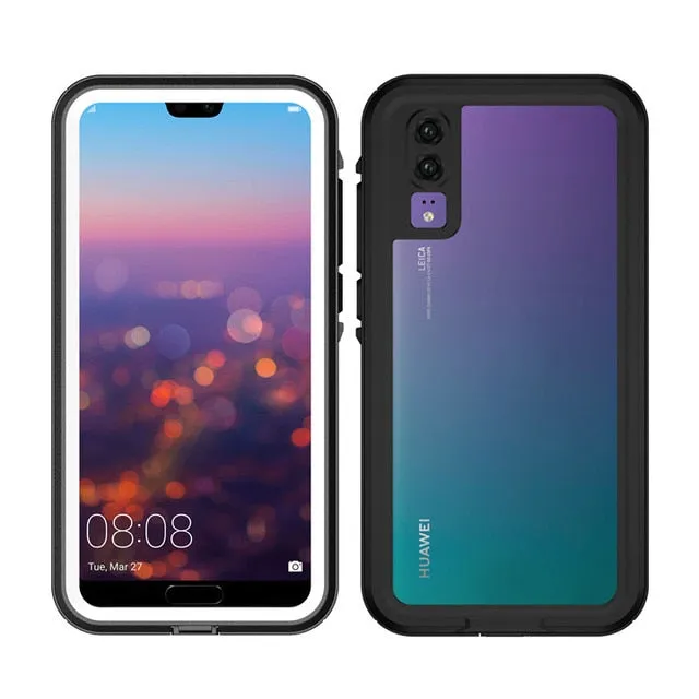 Leanonus Waterproof Case for HUAWEI P20 Pro Snow Proof Dustproof Case Full Protection for HUAWEI P20 Lite Outdoor Sports Case