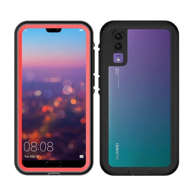 Leanonus Waterproof Case for HUAWEI P20 Pro Snow Proof Dustproof Case Full Protection for HUAWEI P20 Lite Outdoor Sports Case