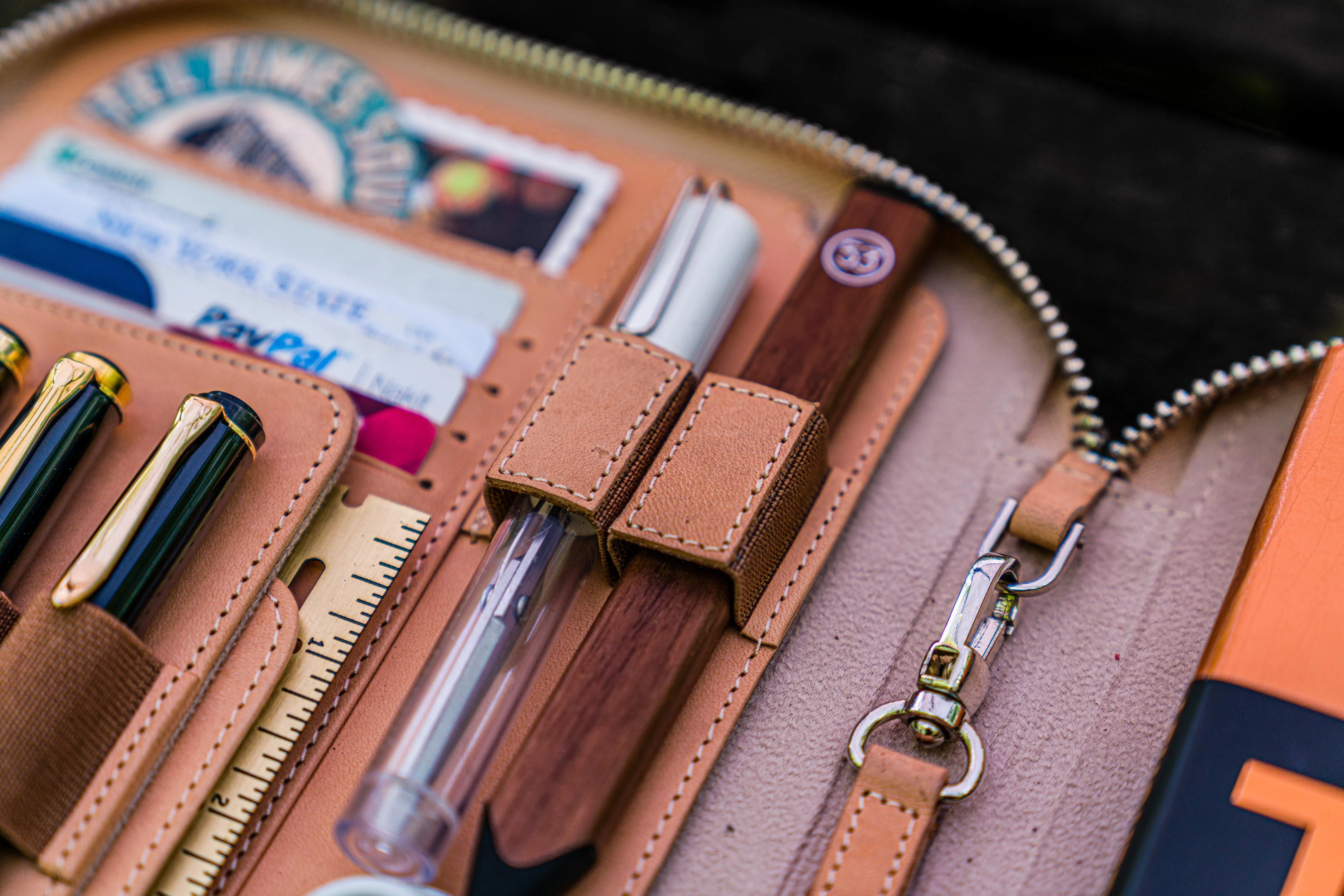 Leather Zippered A5 Leuchtturm1917  Notebook Folio  - Undyed Leather