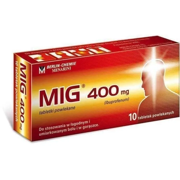 MIG 400mg x 10 tab antipyretic, anti-inflammatory and analgesic