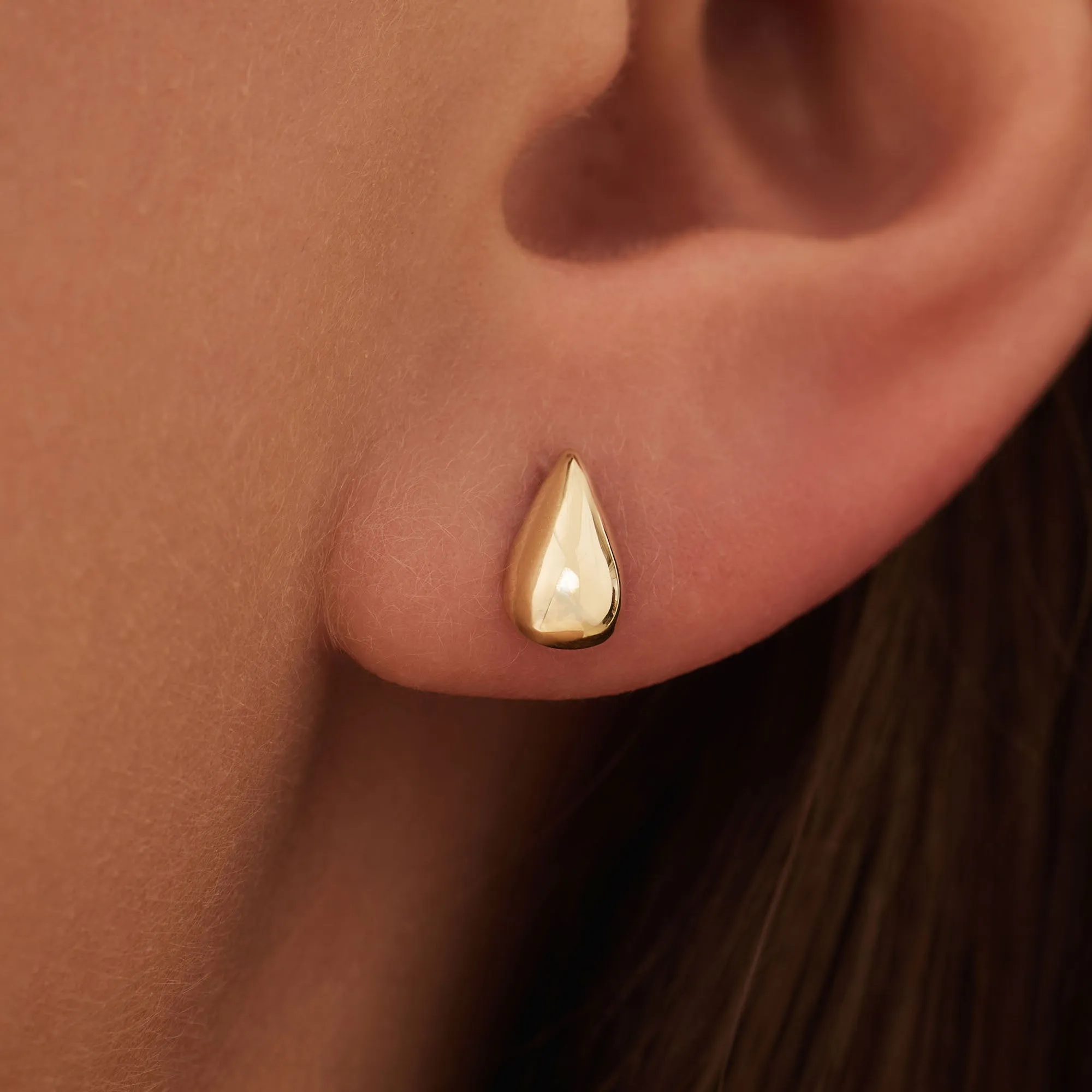 Monceau Séraphine 14 karat gold teardrop ear studs