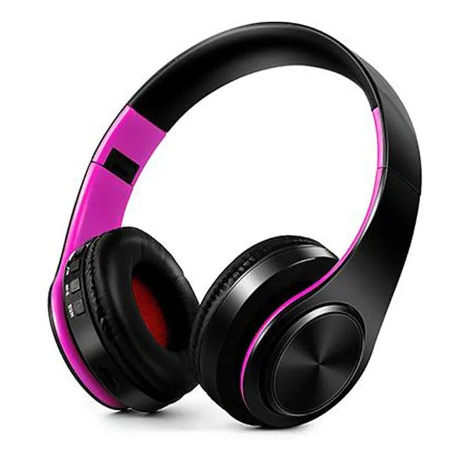 New Portable Wireless Headphones Bluetooth Stereo Foldable Headset Audio Mp3 Adjustable Earphones with Mic for Music