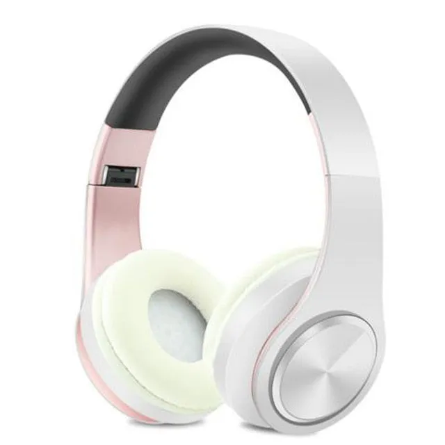 New Portable Wireless Headphones Bluetooth Stereo Foldable Headset Audio Mp3 Adjustable Earphones with Mic for Music