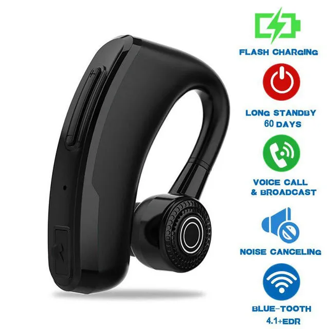 New V9 Handsfree Wireless Bluetooth Earphones Noise Control Business Wireless Bluetooth Headset with Mic for Driver Sport