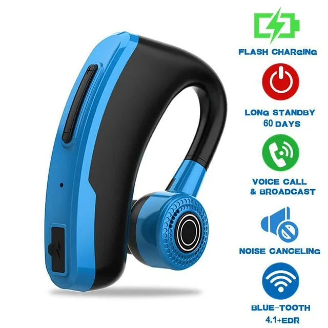 New V9 Handsfree Wireless Bluetooth Earphones Noise Control Business Wireless Bluetooth Headset with Mic for Driver Sport