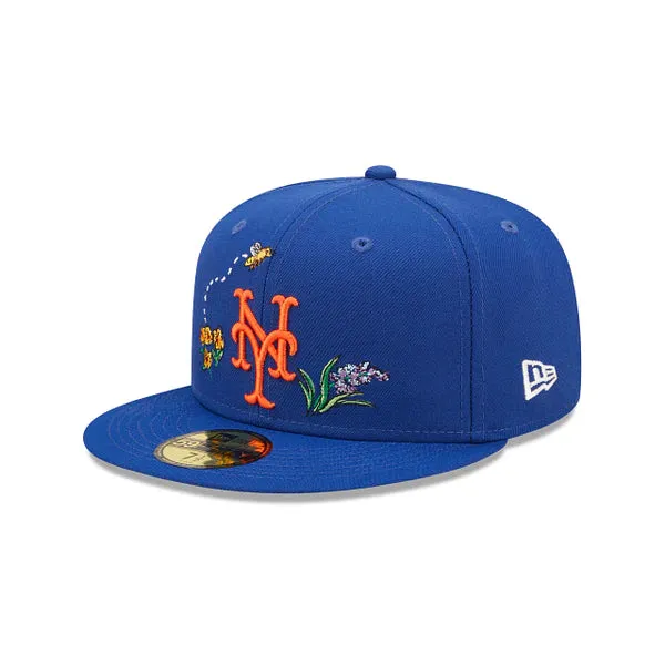 New York Mets Watercolor Floral Fitted Cap