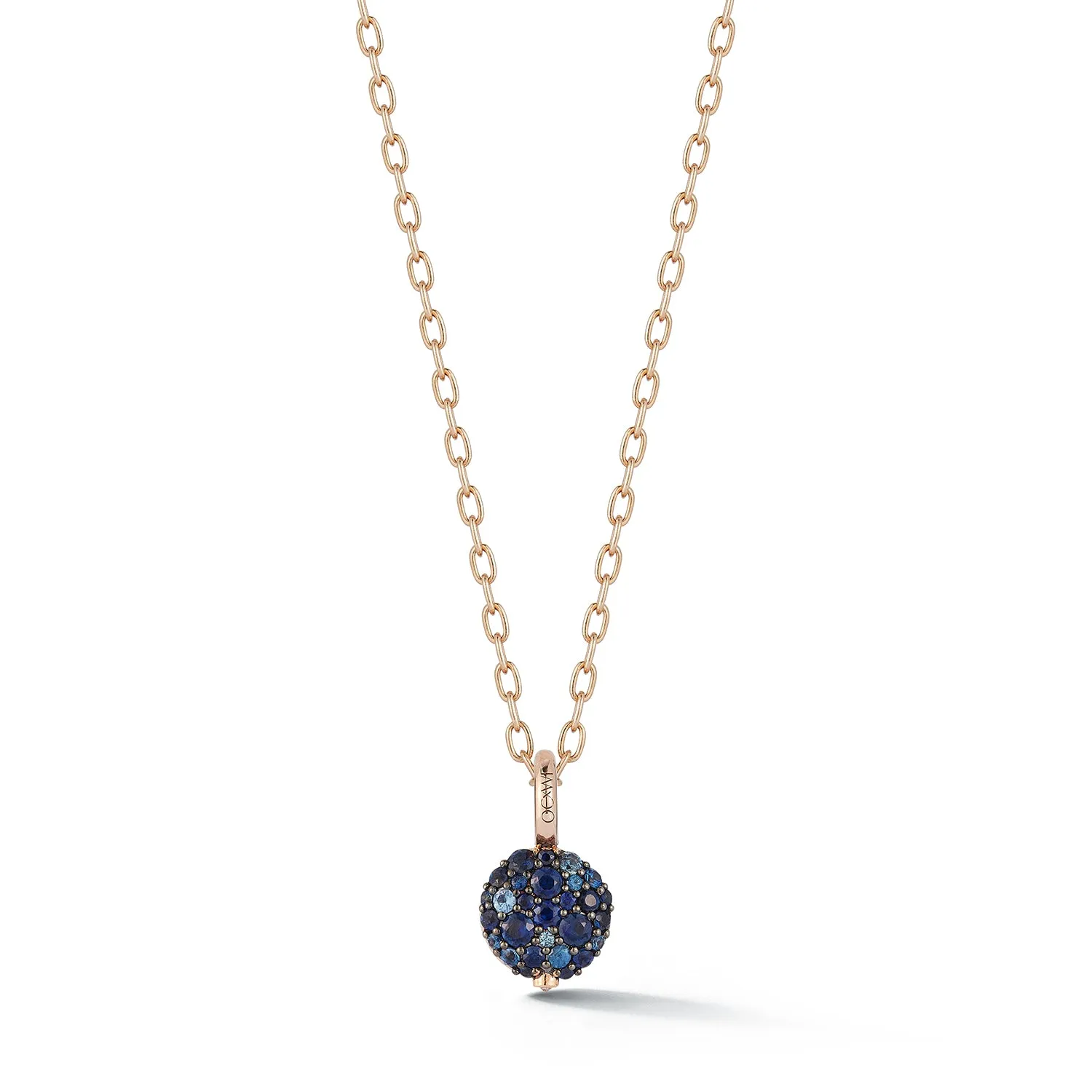 OC X WF 18K SMALL BLUE SAPPHIRE PEBBLE LOCKET