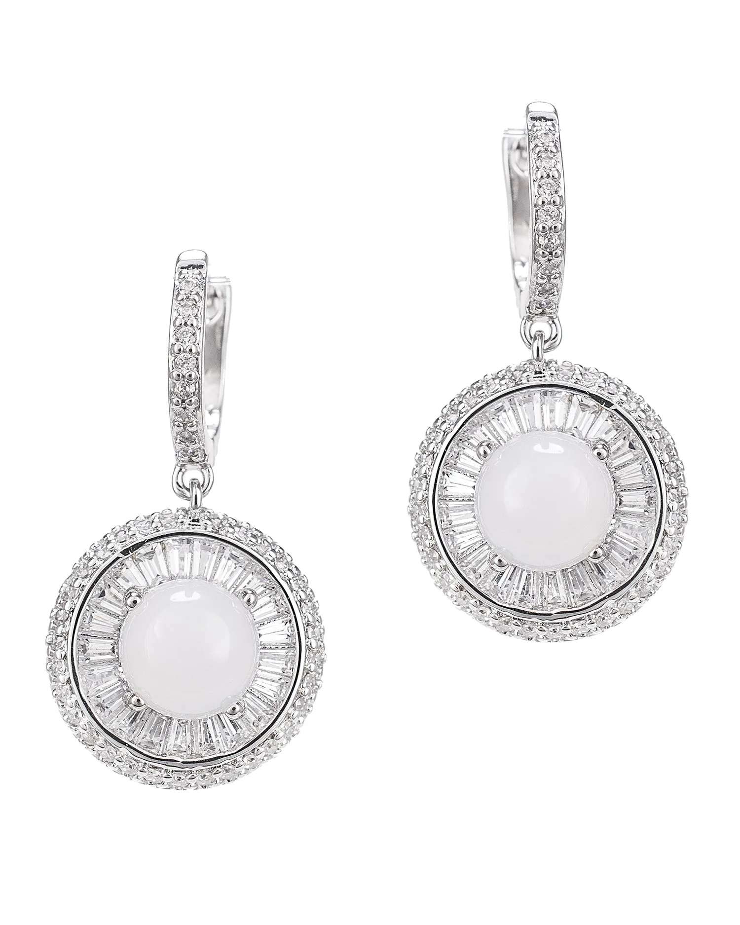 Pave Disc Earrings