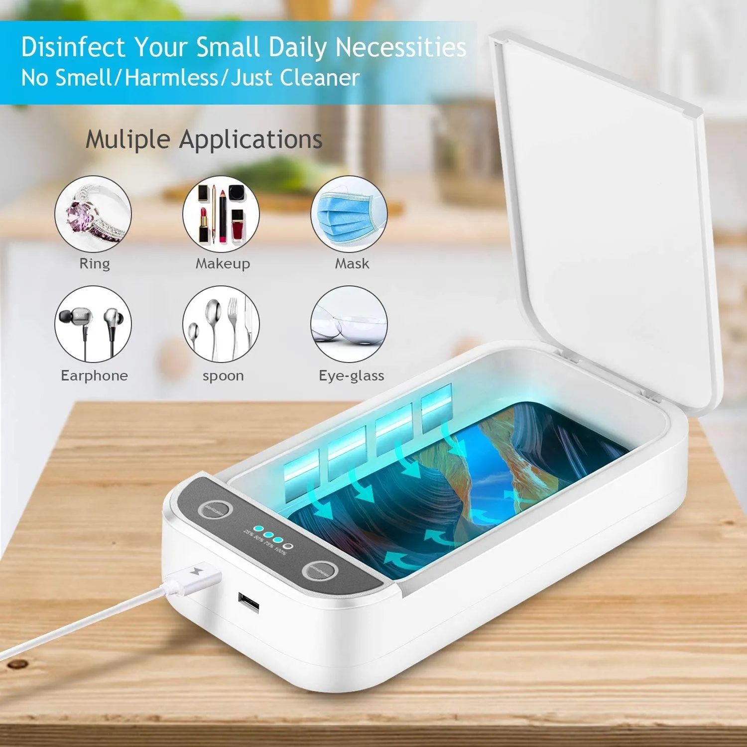 Portable UV Light Tool Sanitizer Box