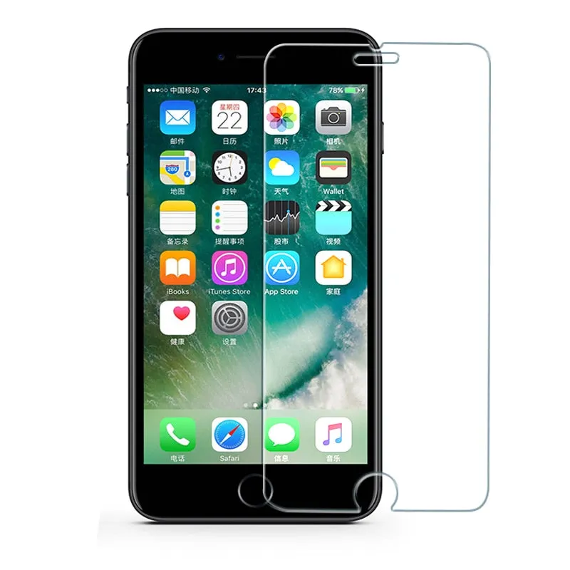 Protective tempered glass for iphone 6 7 5 s se 6 6s 8 plus XS max XR glass iphone 7 8 x screen protector glass on iphone 7 6S 8