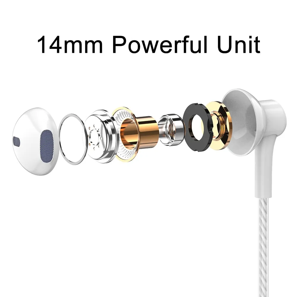 PTM P7 Stereo Bass Earphones with Microphone for Samsung, Xiaomi, Huawei, Iphone, etc