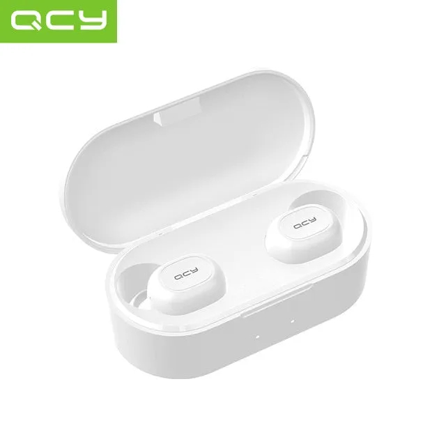 QCY QS2 TWS Bluetooth V5.0 Headset Sports Wireless Earphones 3D Stereo Earbuds Mini in Ear Dual Microphone With Charging box