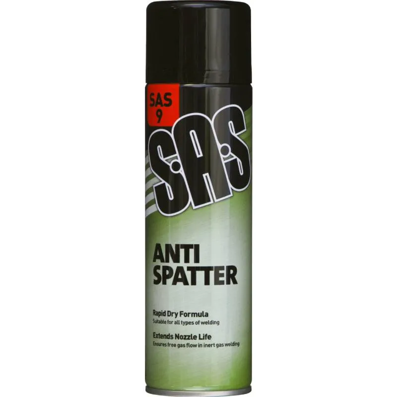 SAS9 Weld Anti-Spatter Aerosol 400ml. Pack of 6.