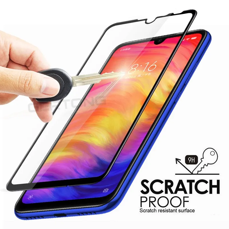 Screen Protector Tempered Glass For Xiaomi Redmi 7 Note 7 Pro Full Cover Front Film Toughened Glass For Xiaomi Redmi 7 Case