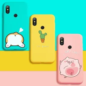 Silicone Case For Xiaomi Redmi Note 6 Pro Cute Full Case For Xiaomi Redmi Note 5 7 6A Mi A2 Lite Shockproof Bumper Coques Funda