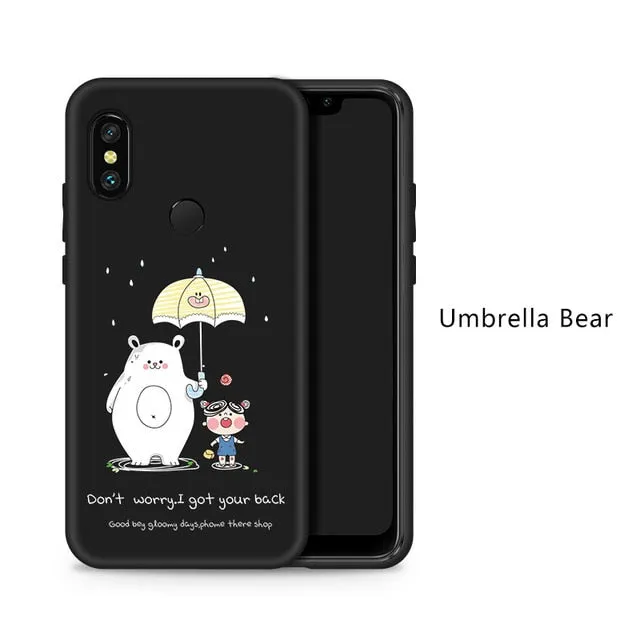 Silicone Case For Xiaomi Redmi Note 6 Pro Cute Full Case For Xiaomi Redmi Note 5 7 6A Mi A2 Lite Shockproof Bumper Coques Funda