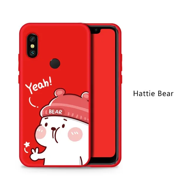 Silicone Case For Xiaomi Redmi Note 6 Pro Cute Full Case For Xiaomi Redmi Note 5 7 6A Mi A2 Lite Shockproof Bumper Coques Funda